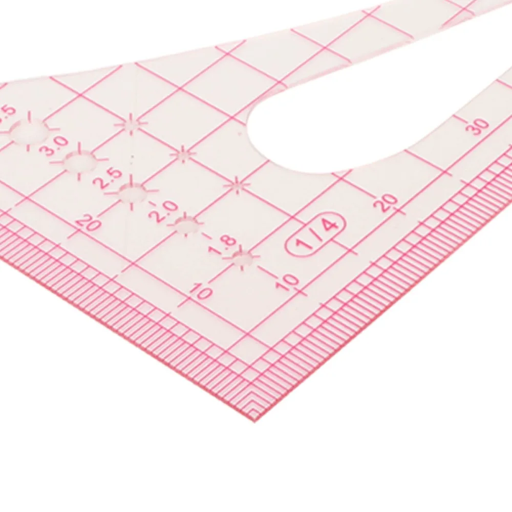 5pcs Durable High Accuracy Triangular Curve Rulers Plastic Transparent Sewing Ruler Set Transparent Sewing Ruler For Beginners
