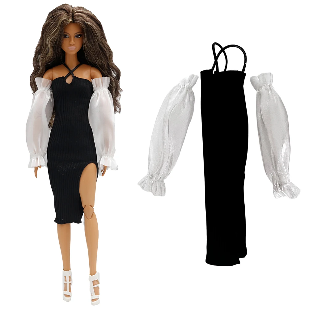 

New 30cm Doll Clothes for BJD Doll Dress 1/6 Fashion Suit Evening Clothing Black Lady Skirt Doll Accessories Toys