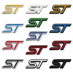 3D Car ST Rear Trunk Side Fender Emblem Badge Sticker For Ford ST Logo Focus Fiesta Ecosport 2009-2015 Mondeo Focus2 Focus3 MK2