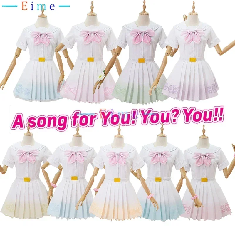 LoveLive 8th A song for You All Members Rin Eli Maki Umi Niko Cosplay Costume Cute Love Live JK Lolita Dress Halloween Uniforms