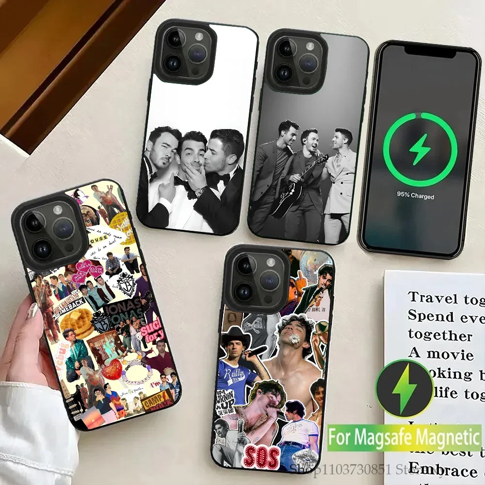 Band J-Jonas B-Brothers Phone Case Strong Magnetic For IPhone 15 14 13 Pro Max 11 12 Mini Alex Mirror For Magsafe