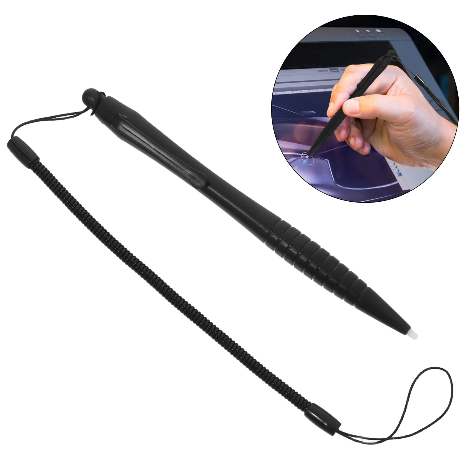 3 Resistive Screen Stylus Pens Precision Touch Antiloss Lanyard Scratch Proof Tip for Mobile Tablet Laptop Touchscreen Devices