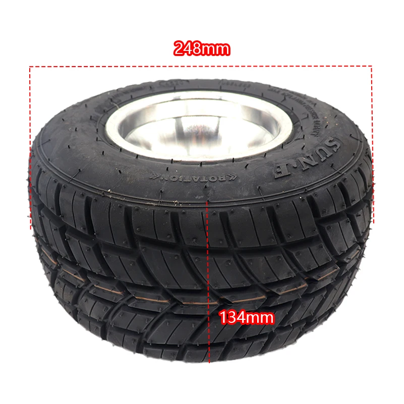 10X4.5-5 Tire With Aluminum Alloy Hub 5 inch wheels Fit 168 go kart beach car accessories drift wheel  tireVacuum Tires