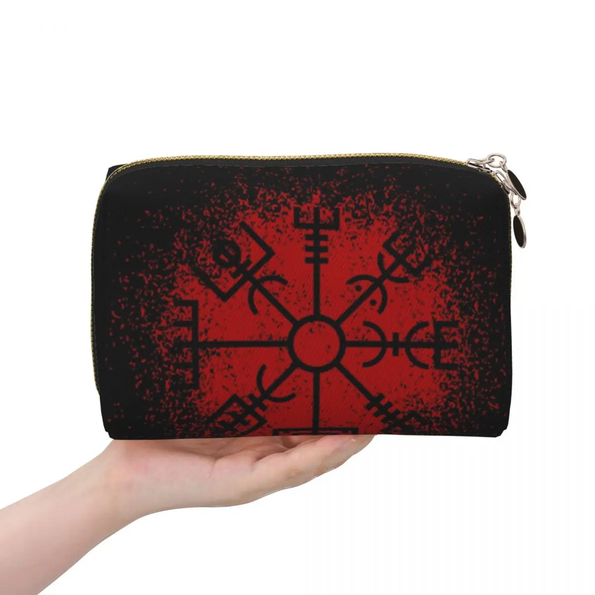 

Vegvisir красный спрей Viking женские косметички дорожный органайзер для макияжа сумка для хранения туалетных принадлежностей Dopp комплект чехол