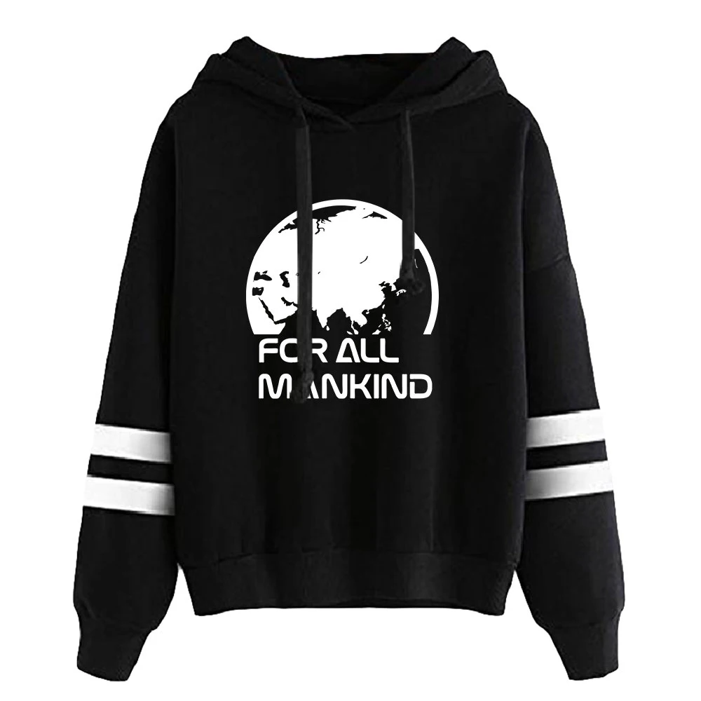 For All Mankind Television Unisex Pocketless Parallel Bars Sleeve Sweatshirts Women Men Hoodie Casual Style Fashion Clothes