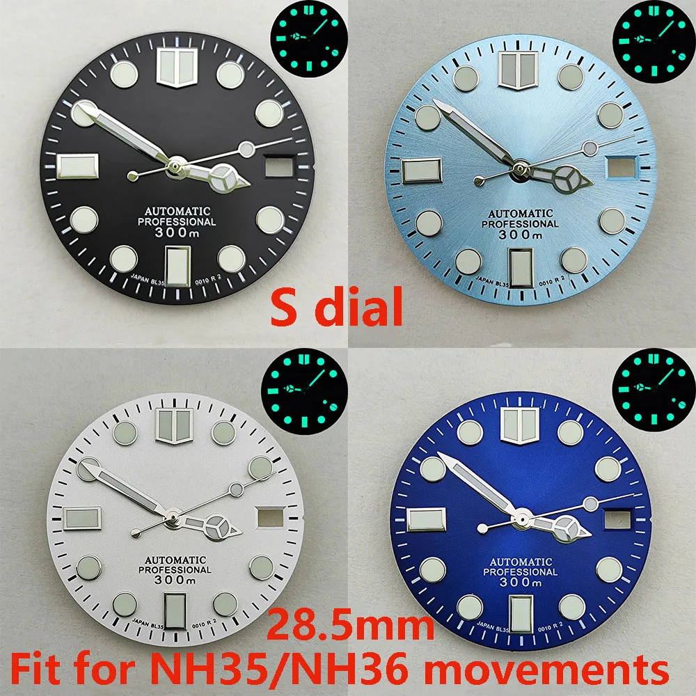 

new pattern 28.5mm NH35/NH36 shell dial watch dial S dial suitable for NH35/NH36 movements watch accessories repair tool