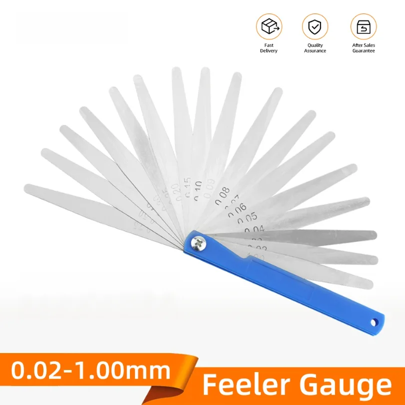 

Feeler Gauge Metric Size 0.02-1mm Thickness Gauge Set Valves Foliage of Valves Spark Plug Gap For Measurement Probe Gap