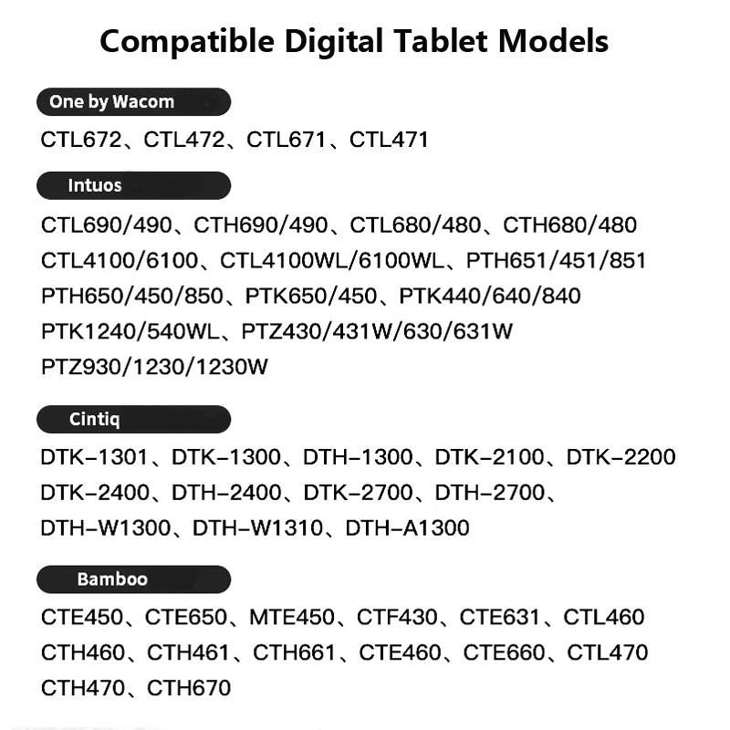 مناقير معدنية للكمبيوتر اللوحي الرقمي Wacom CTL672 472 6100 4100 671 651 490 690 نصائح معدنية للكمبيوتر اللوحي (نقم القلم فقط)