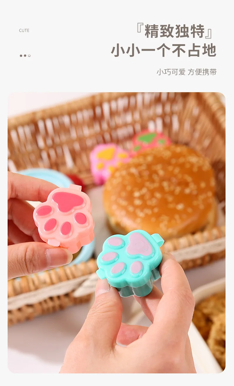4 stücke Mini Mittagessen Bento Sojasauce Box Nette Design Kunststoff Tragbare Sauce Gläser Würze Spender Mini Salat Tomatensauce Flasche – Detail 8