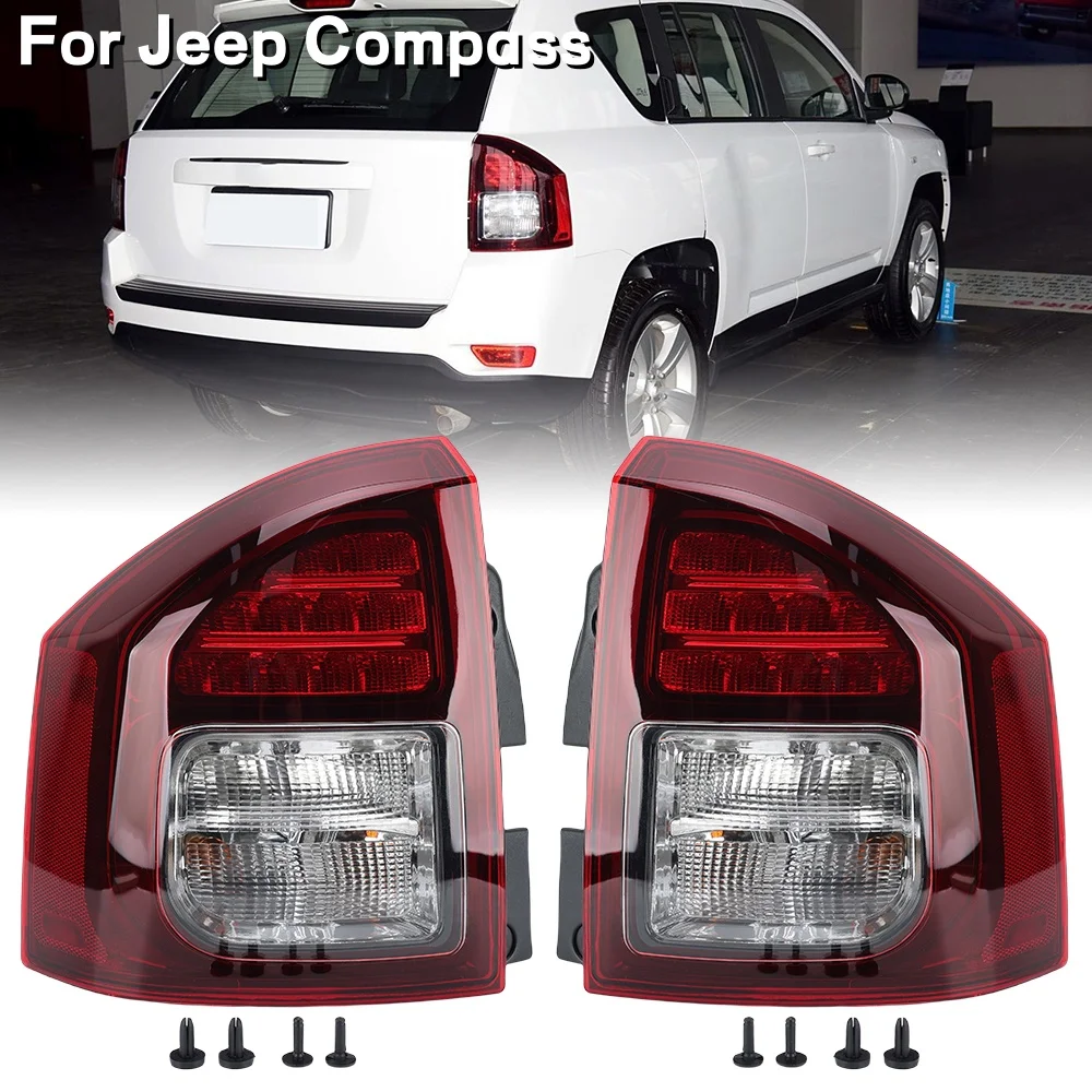 

Rear Tail light For Jeep Compass 2014 2015 2016 Rear Bumper Light Tail Stop Brake Lamp Turn Signal Warning Fit Replace Car Parts