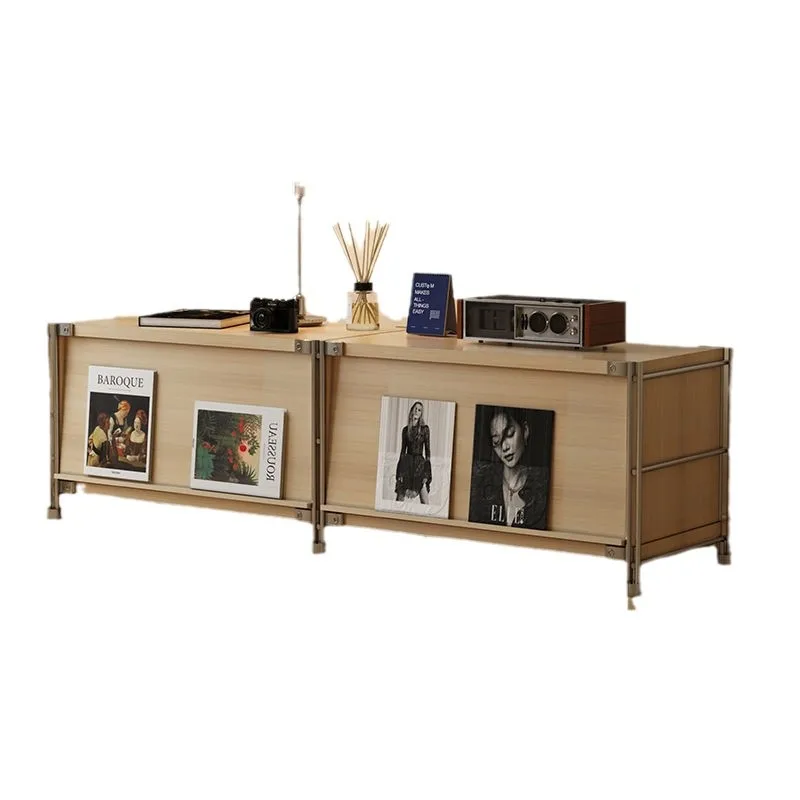 Bauhaus Magazine Cabinet Bookcase Living Room Sofa Side C abinet Floor Shelf Display Cab inet Black Storage Cab inet