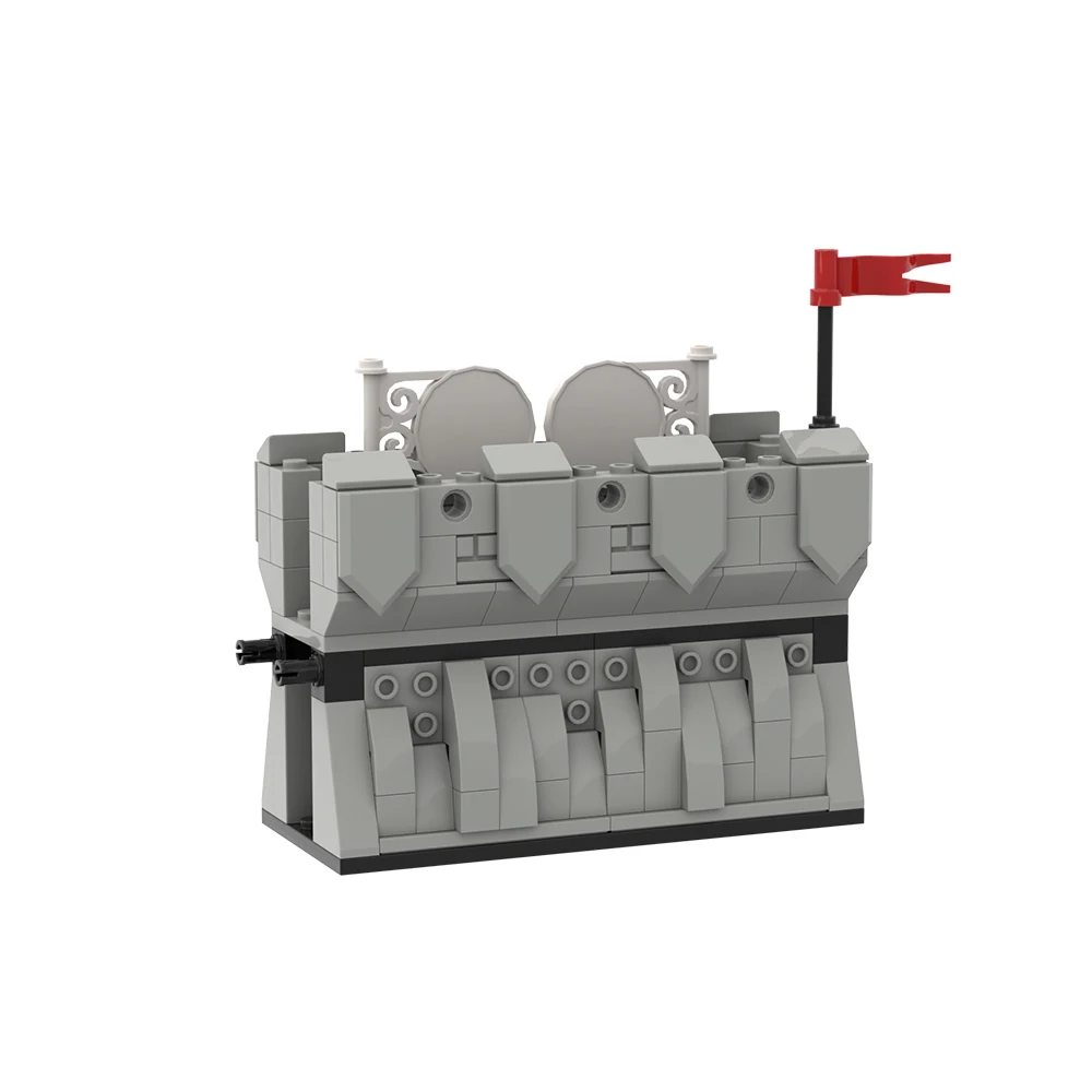 MOC لعبة تجميع الجسيمات بنة الصبي مدينة جدار مجموعة مزيج MOC القرون الوسطى ساحة المعركة Minifigure DIY المشهد