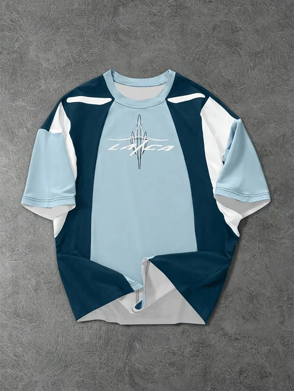 New American men's summer minimalist letter print soft and breathable round neck T-shirt outdoor urban casual style top