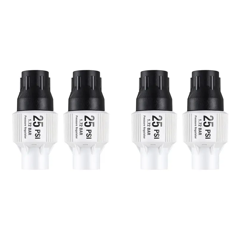 ABXD 4 Pack 25Psi Drip Irrigation Pressure Regulator Kit, Water Backflow Preventer For 3/4Inch Garden/Faucet Hose