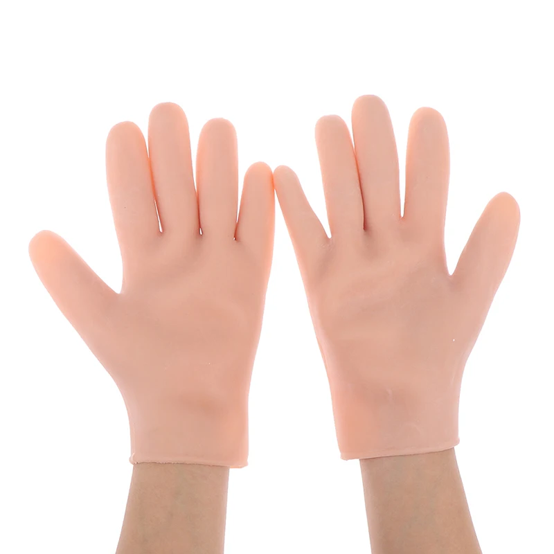 Guantes de silicona para el cuidado de las manos, manoplas suaves, reutilizables y transpirables con Gel agrietado, resistentes al agua, para trabajo de limpieza, humectantes, 1 par