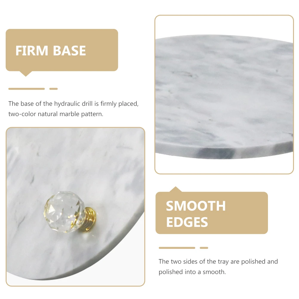 

Marble Tray Fruit Jewelry Holder Bracelet for Perfume Countertop Decorative Plate Desktop Vanity