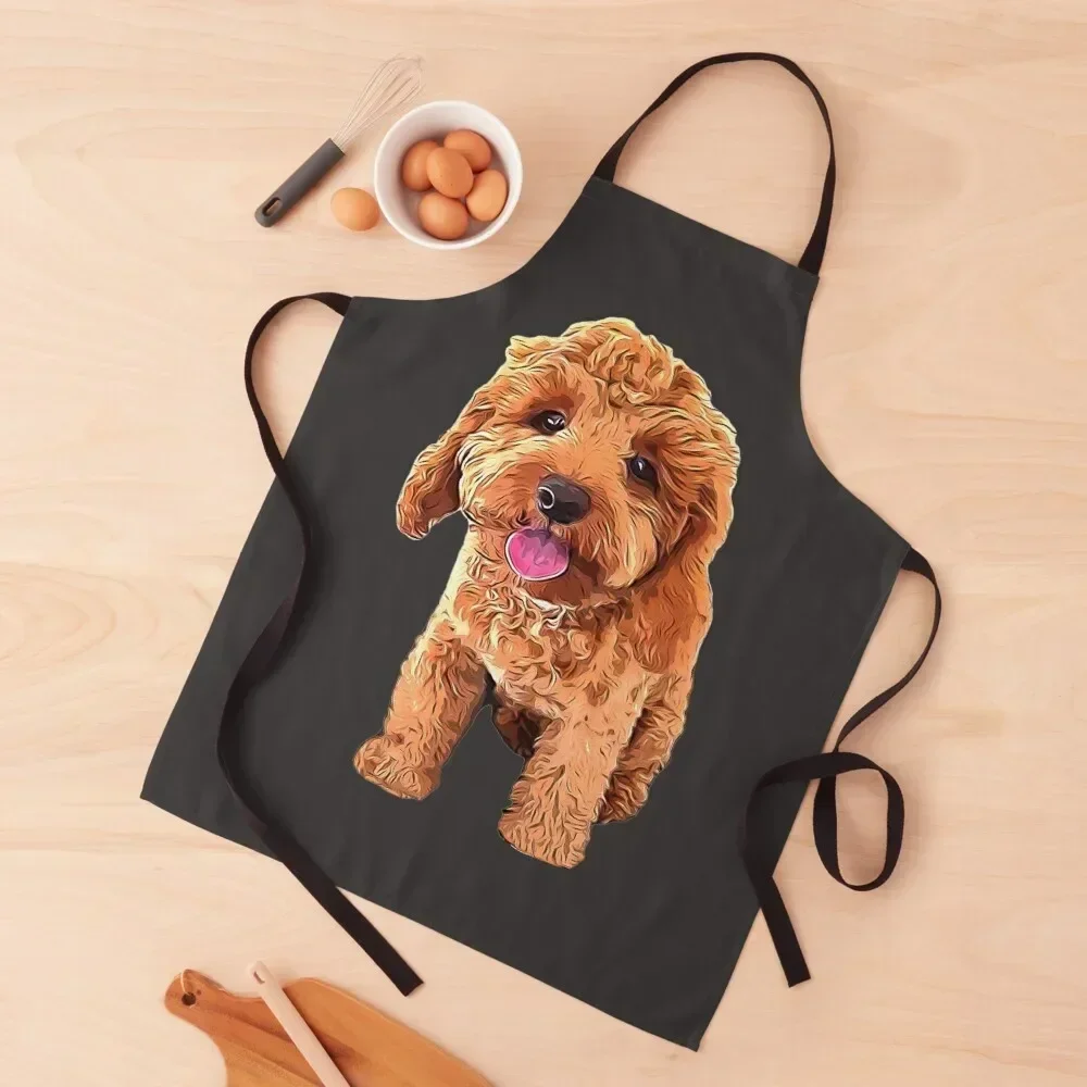 Spoodle Cockapoo Cavapoo Golden Doodle Beauty Apron japanese style for kitchen useful Kitchen For Man Apron