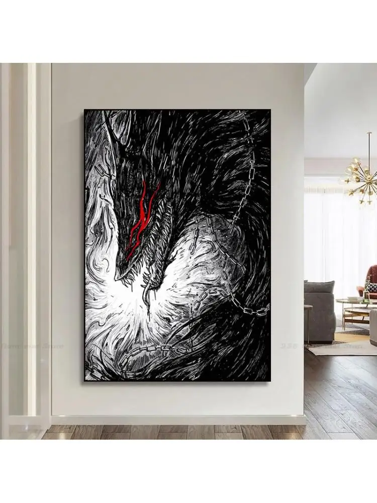 BERSERK 클래식 빈티지 포스터 홈 장식 레트로 크래프트 종이 캔버스 인쇄 룸 바 및 카페 캔버스 벽화 인쇄