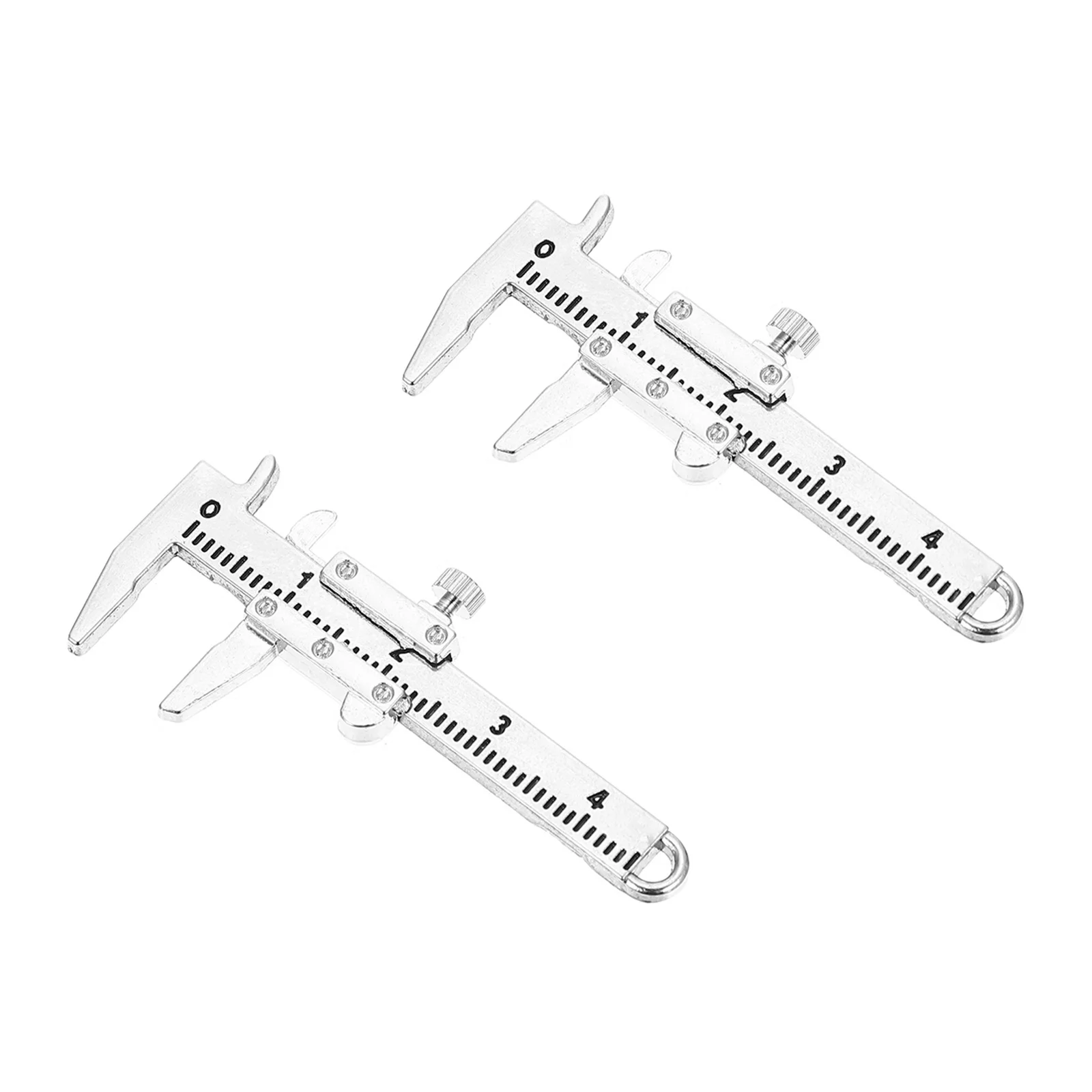 Mini pied à coulisse en alliage de Zinc, 2 pièces, décor Portable pour Mini maison, accessoires de bricolage, fournitures d'étude, petit outil de mesure