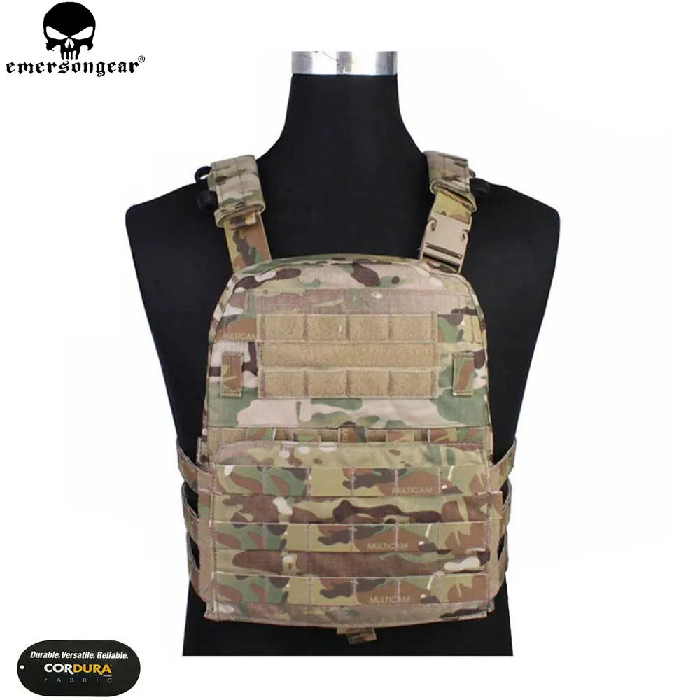 EMERSONGEAR  Lightweight AVS VEST Airsoft Combat Paintball Outdoor Hunting Molle Plate Carrier Vest Multi-camo Black Vest EM7398