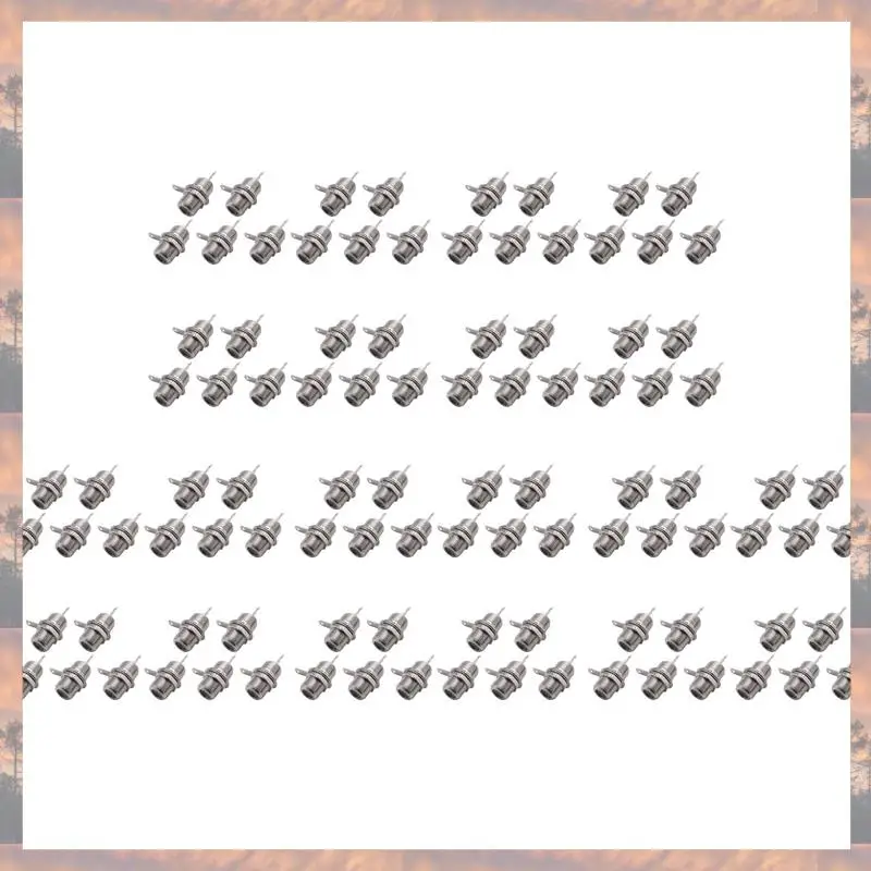 

2025 New-100 Pcs F Type Panel Mounted Socket Female Jack Solder Connector Adapter