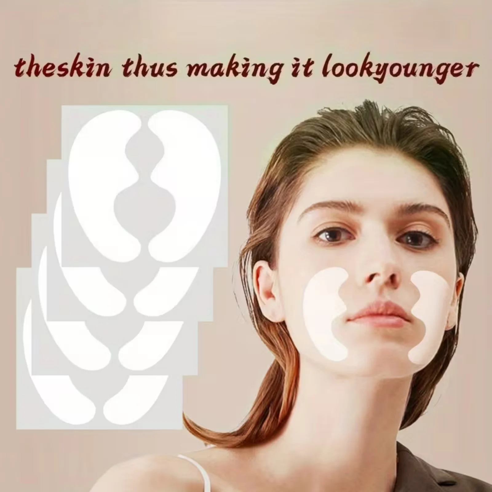 This face tape is ultra-thin, transparent and invisible, offering a seamless blend with skin. Its waterproof design ensures stro view 3