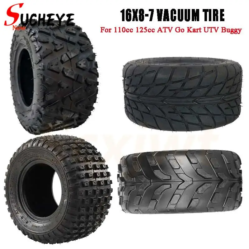 16X8-7 Kart Auto Parts 7 Inch ATV Tires 16X8.00-7 16 * 8-7 Highway Tire Off-road Tire Wear-resistant Wheel Tires