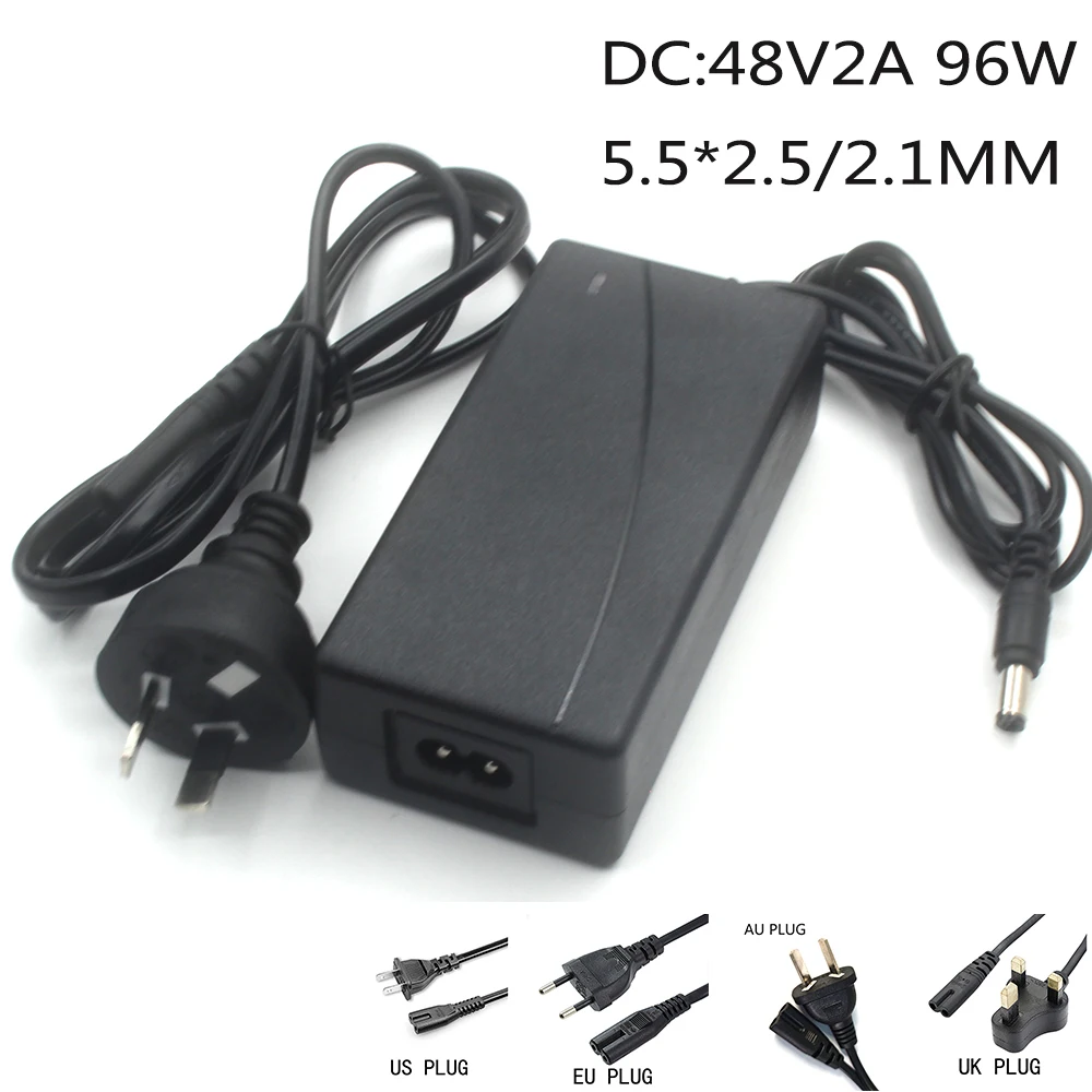 Fonte de alimentação de comutação dc 48v 2a 48 volts adaptador de alimentação universal carregador hoverboard AC-DC 220v para 48v2a transformador led