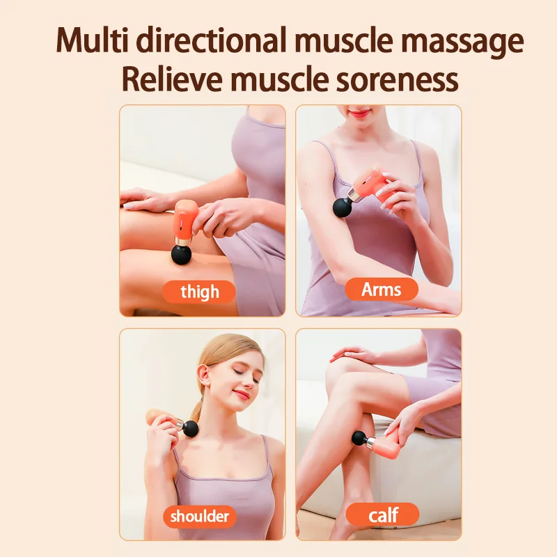 Mini Colorful Electric Muscle Massager Portable Fascia Gun neck And Shoulder Cervical Deep Tissue Vibrator Massage Back Pain