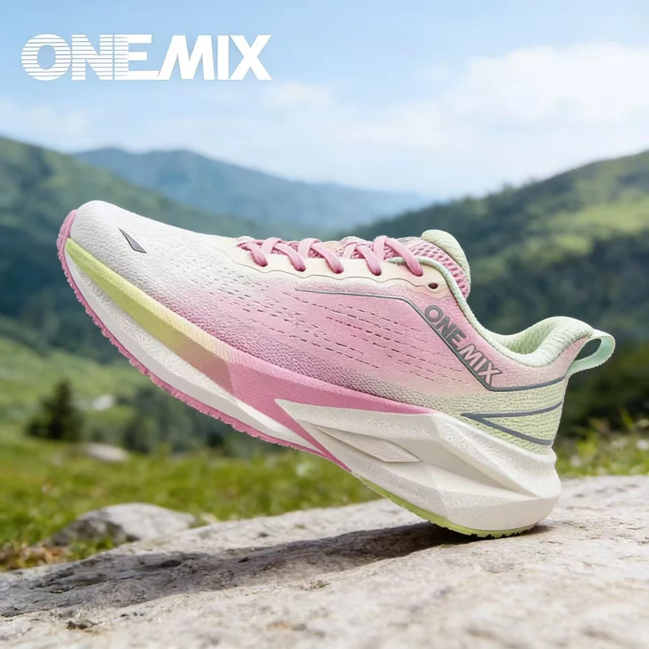 ONEMIX Outdoor Jogging Running Shoes for Men Super Light Outdoor Athletic  Sneakers Elevator Antislip Walking Shoes Female