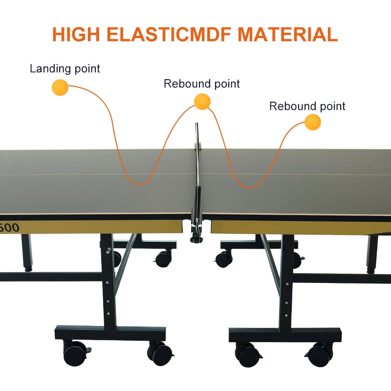Aluminum Waterproof Folding Ping Pong Table Standard Size 25mm MFC Table Tennis Table