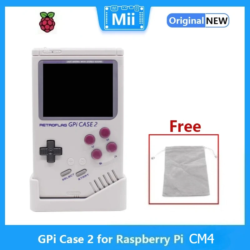 حافظة Retroflag GPi 2 لوحدة التحكم المحمولة Raspberry Pi CM4، Rpi CM41040000 اختياري