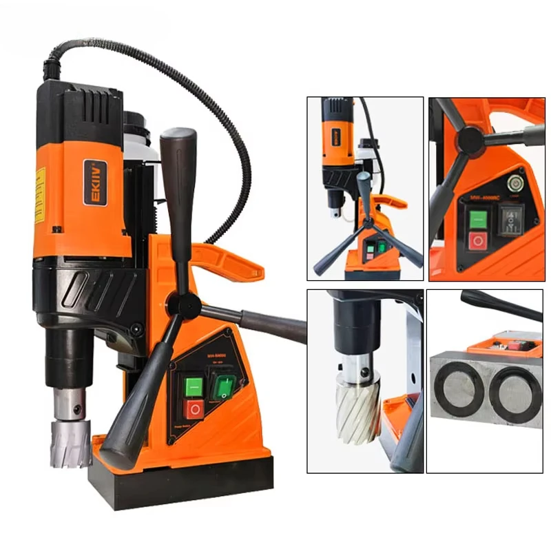 MW-N4000 Power Tool Drilling Machine Base 13mm Diameter Magnetic Rated Application Wired Electromagnetic Drilling Machine