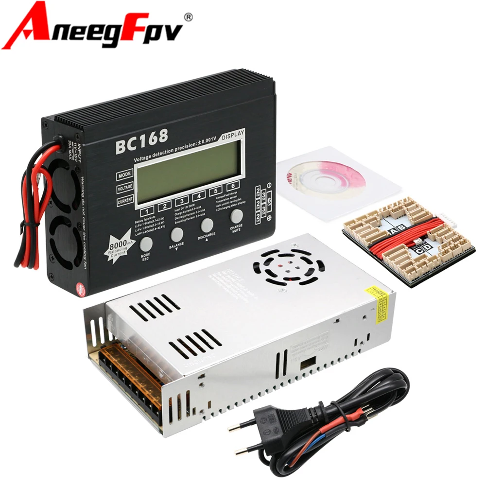 AOK BC168 Super Speed LCD Intellective  Balance Charger/Discharger 1-6S 8A 200W for Lipo Battery RC Toys