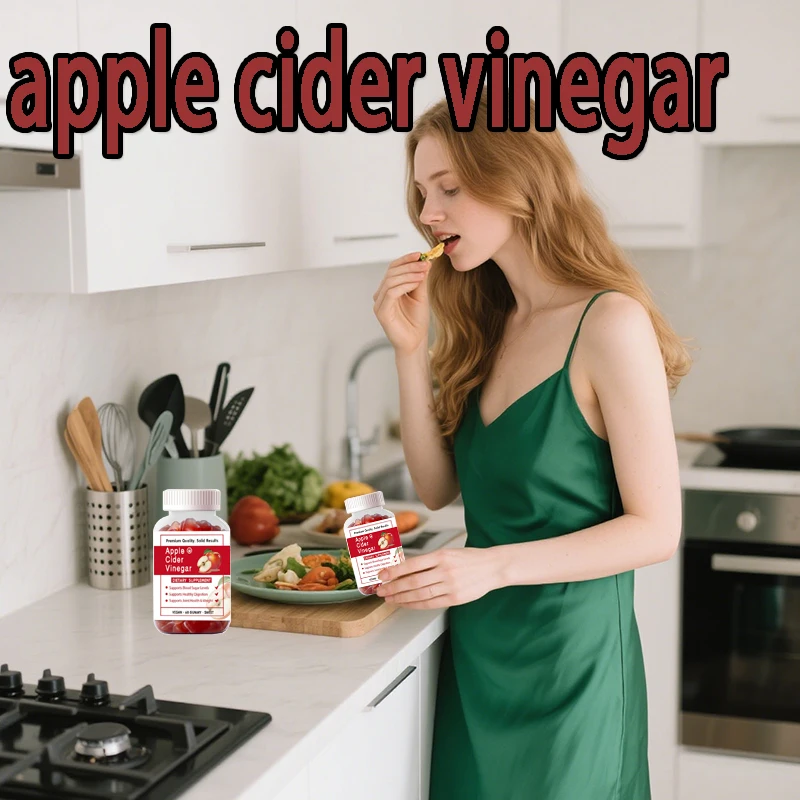 

1 бутылка яблочных уксусных жевательных конфет для дополнения витаминами, регулирования сахара в крови, способствующих пищеварению, помогает обмен веществ.