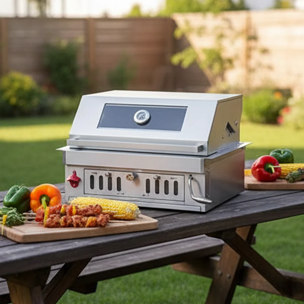 Best Selling Portable Charcoal BBQ Grill for Outdoor Kitchen for Chicken Barbecues and Parties with Built-in Power Features