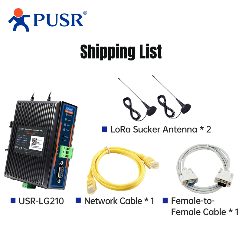 Picture 6: PUSR LoRa Gateway 8KM Coverage 1RS485/232 Edge Computing Modbus TCP/RTU MQTT SX1262 Wireless Monitoring Controller USR-LG210