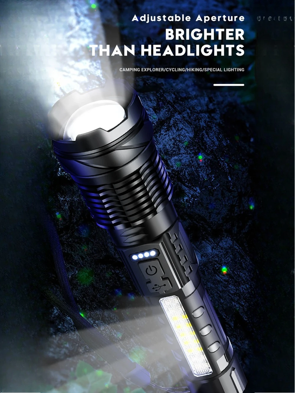 AliExpress XIWANGFIRE Bike LED Flashlight 1500M Long Range Super Bright Torch Light Type-C Rechargeable Waterproof Cycling Safety Camping Bike Light