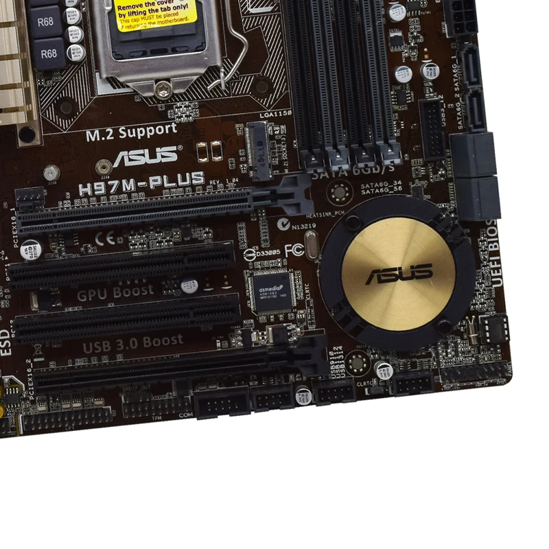 ASUS H97M-PLUS Micro ATX Motherboard With LGA 1150 Socket for Intel 4th Gen Core i3 i5 i7 Processors Supports 4 DDR3 RAM Slots