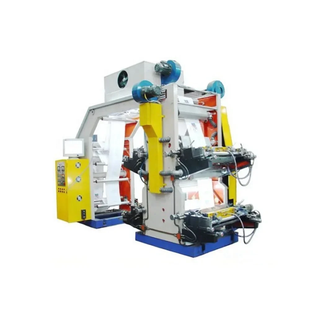 Automatic Stack Type Roll Material 6 Color Flexographic Printers Flexo Printing Machine