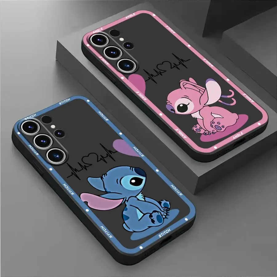 Disney Stitch Angle Lover phone Case for Galaxy Note 20Ultra 10Plus 10Lite 9 8 S10 4G S10e S10 Plus S10 5G S10 Lite S8 S9 Plus