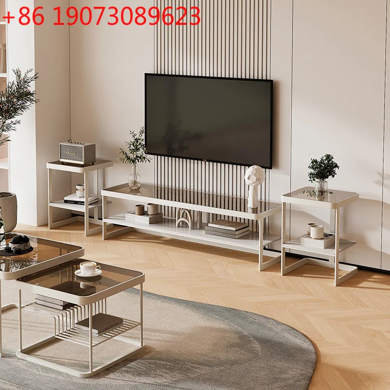 

Nordic light luxury wrought iron TV cabinet Japanese simple storage cabinet Living room storage cabinet