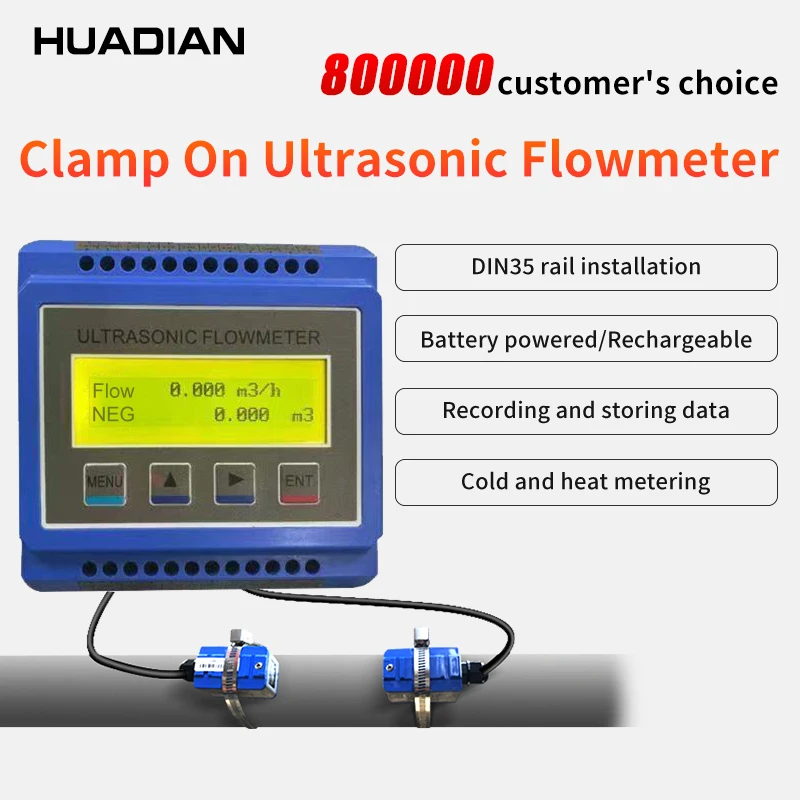 2026  Rs485 High Precision Module Liquid Water Flow Meter Pulse Zigbee Battery Rail Installation Modular Ultrasonic Flow Meter