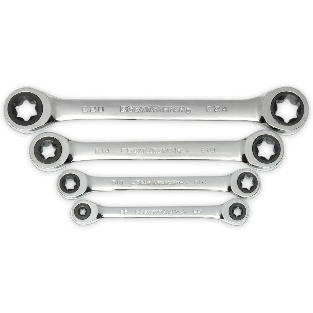 مجموعة مفاتيح GEARWrenCH المكونة من 4 قطع ذات الصندوق المزدوج E-Torx 9224D #1