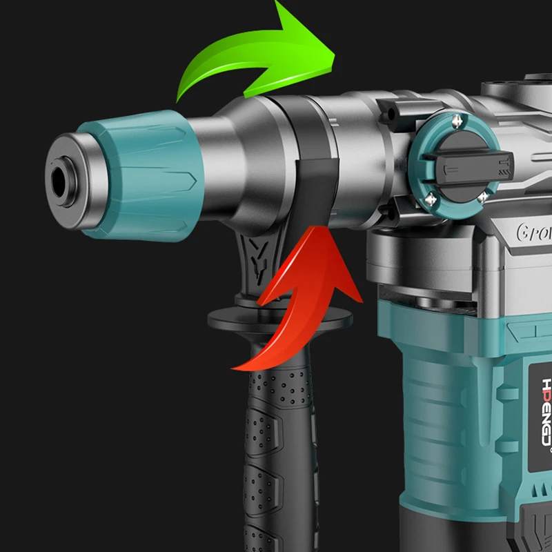 Marteau perforateur électrique pour la démolition et le rainurage du béton, perceuse à distance, pic électrique, 220 W, 1200 V