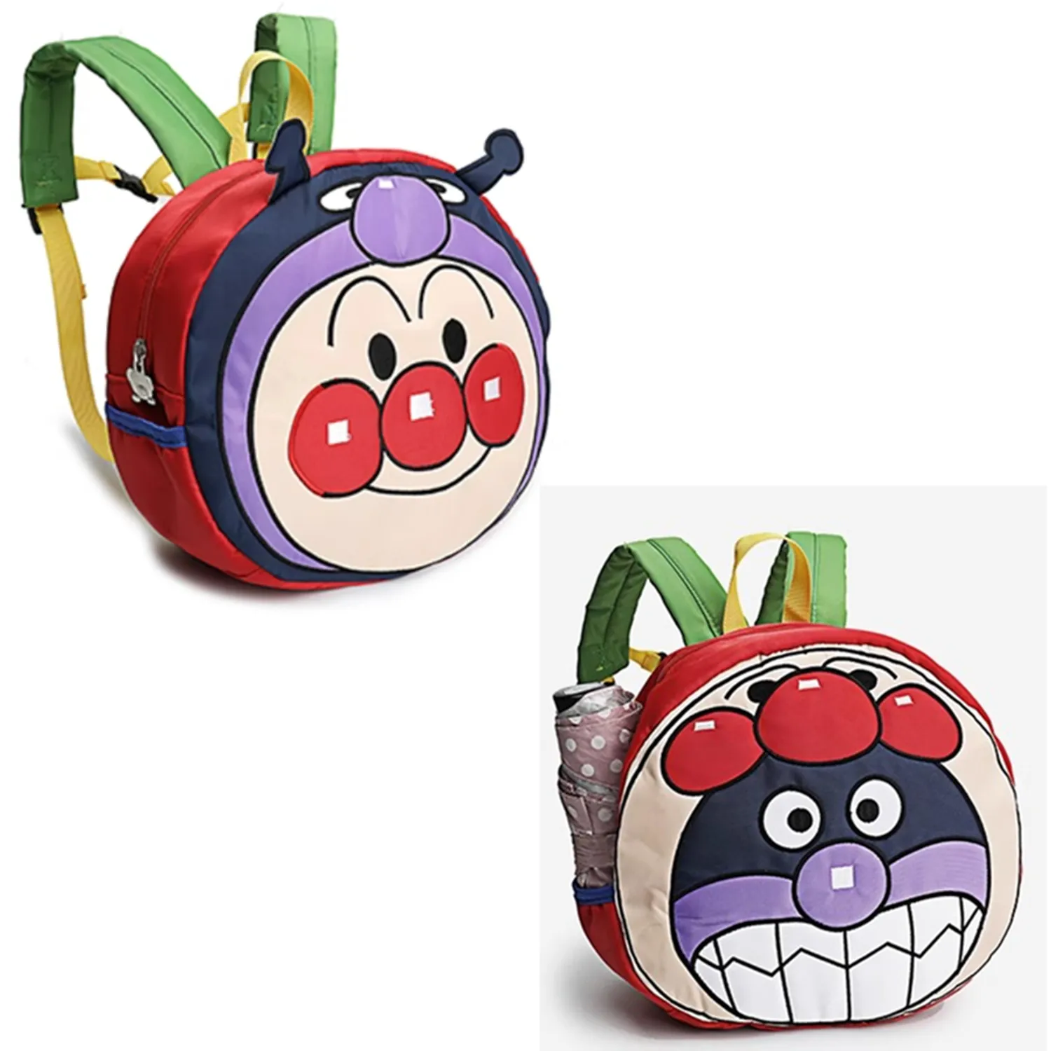 New Cute Anime Anpanman Baikinman Kids Nylon Small Backpack Bags Kindergarten School Bag For Children