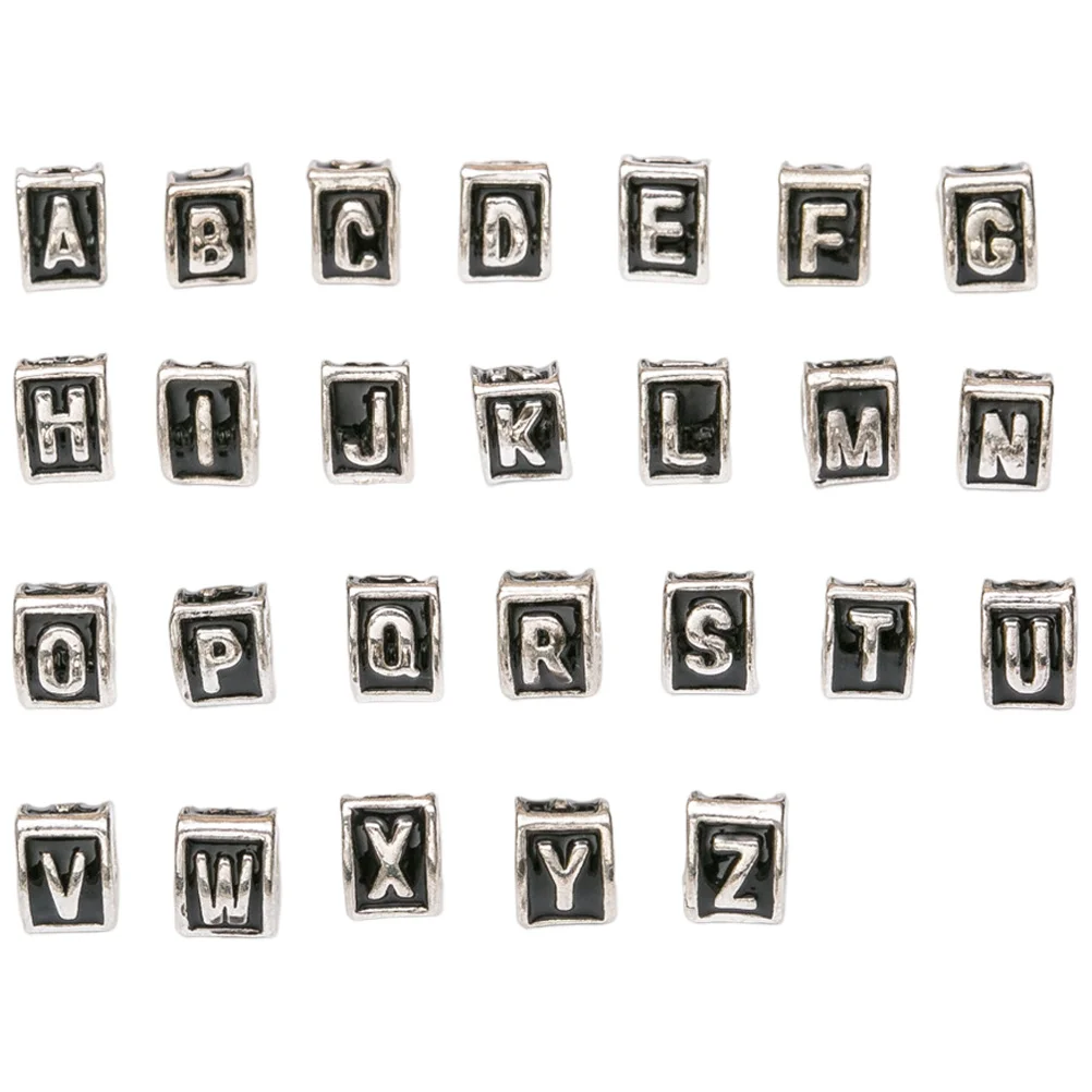 

26 Pcs Handmade Beaded Accessories Alphabet Beads for Bracelet Spacer Jewelry Making Diy Crimp Bracelets Letter Letters Travel