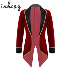 Costume de juringmaster de cirque pour enfants, manteau de smoking à manches longues avec col à revers, pour spectacle, pour filles et garçons