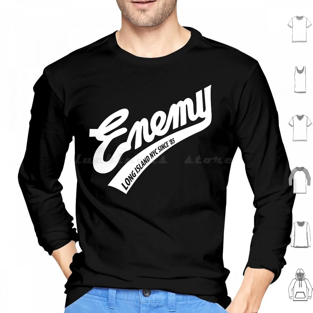 Enemy Rap Sudadera con capucha con estampado de algodón de manga larga Rap Hip Hop Classic Vintage Old School Old Skool Def Jam