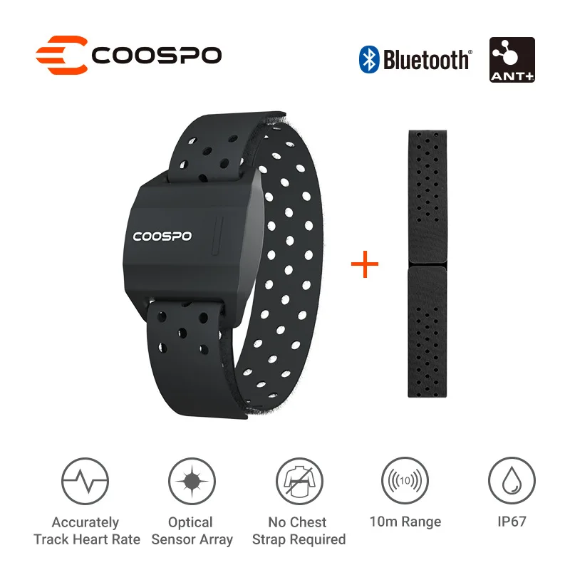 CooSpo HW706 Heart Rate Monitor Armband Optical Fitness Outdoor Beat Sensor Bluetooth 4.0 ANT+ For Garmin Wahoo Bike Computer